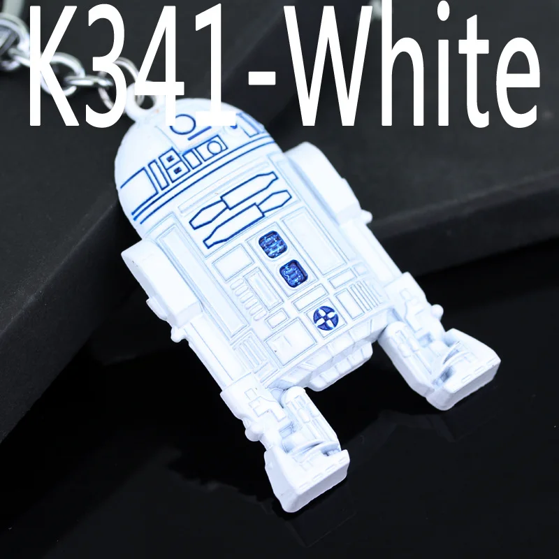 Горячие 3D Звездные войны робот BB8 R2D2 C-3PO Модель брелок Подвеска металлический брелок для мужчин и мальчиков подарок Звездные войны персонаж автомобиля брелок Декор - Цвет: White