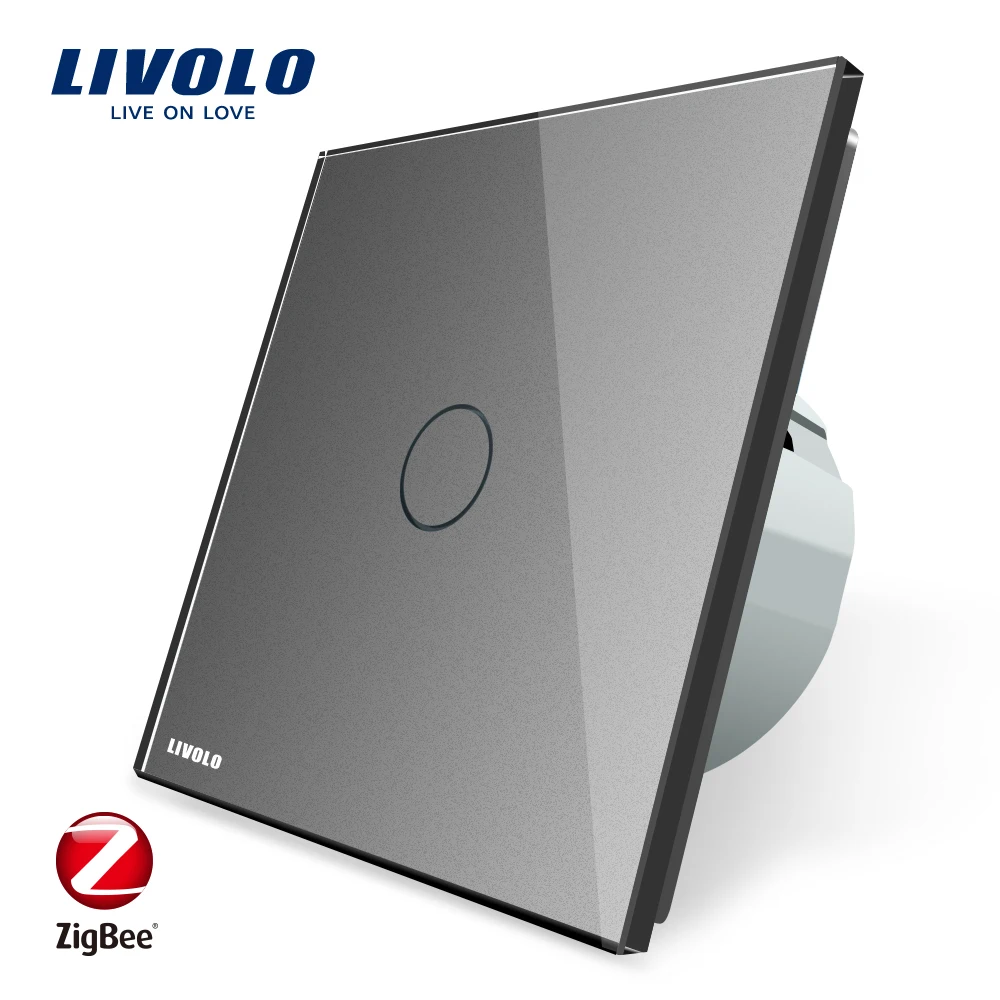 Livolo ЕС Стандартный Zigbee умный дом настенный сенсорный выключатель, сенсорный/WiFi/APP управление, работает с Alexa, работает только с Livolo шлюз