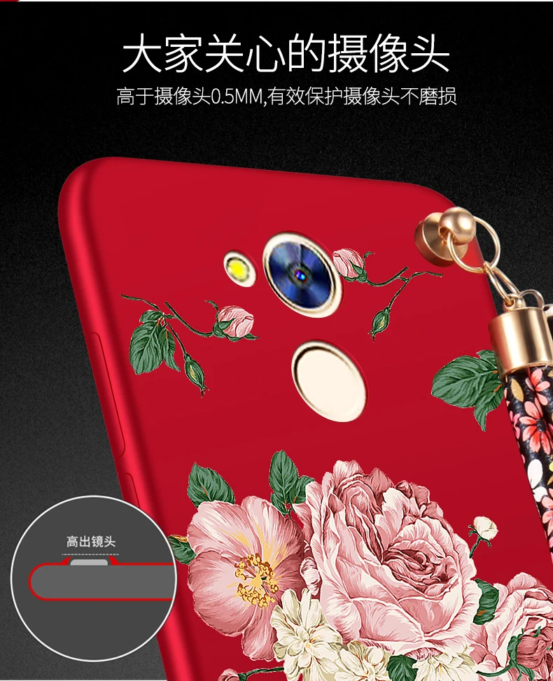 Силиконовый чехол для huawei honor 6a с объемным цветком, защитный чехол для мобильного телефона, чехол для huawei honor 6a dli-tl20 dli-al10, мягкий чехол из ТПУ
