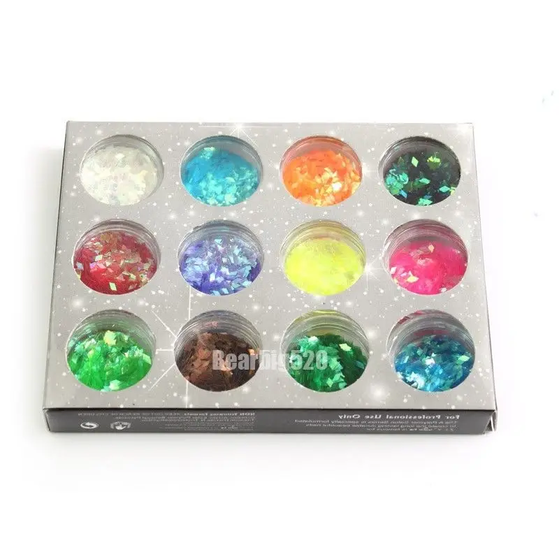 Laquee Rette Nail Art 12 цветов большой фотоблестящий декор для ногтевого дизайна|rhombus