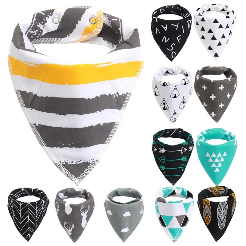 random 1 pc Новинка; хлопковые детские нагрудники; одежда для малышей; детские нагрудники с рисунком стрелы; треугольные банданы; Многоразовые нагрудники для малышей; фартук - Цвет: random 1 pc