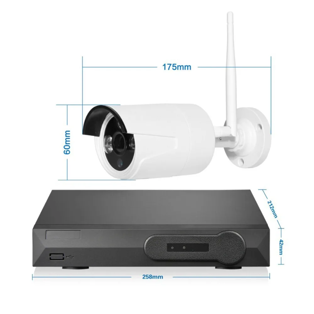 8CH CCTV системы беспроводной 960P NVR 8 шт. 1.3MP ИК Открытый P2P Wifi IP камера видеонаблюдения