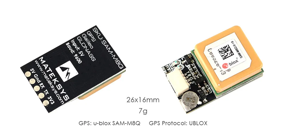 Matek системы Ublox SAM M8Q GPS модуль поддержка ГЛОНАСС Galileo QZSS SBAS для радиоуправляемых