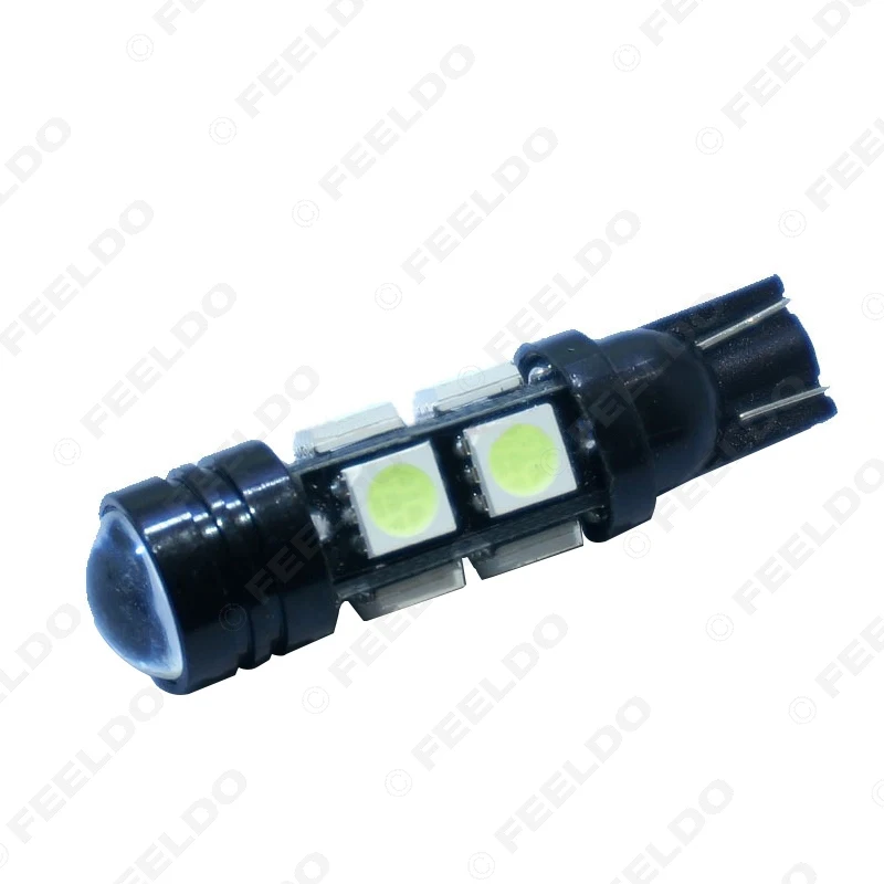 FEELDO 50 шт. T10 8SMD + 1 5 Вт светодиодные линзы W5W Светодиодная индикация высокой