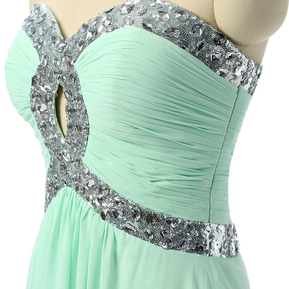 Реальные фотографии дешевые Мятные платья для выпускного самый дешевый Интернет