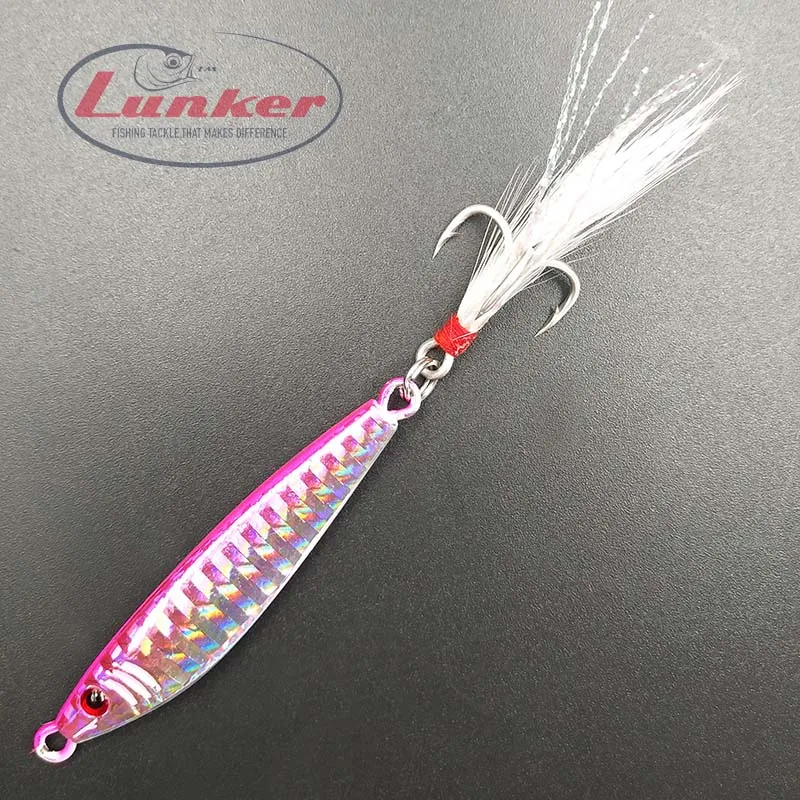 Розовый Lunker Металл shore МИКРО ДЖИГ S образный 12 г 20 г МИКРО ДЖИГ происхождения длинный Литой рыболовной приманки скумбрия свинцовый mullet - Цвет: Розовый