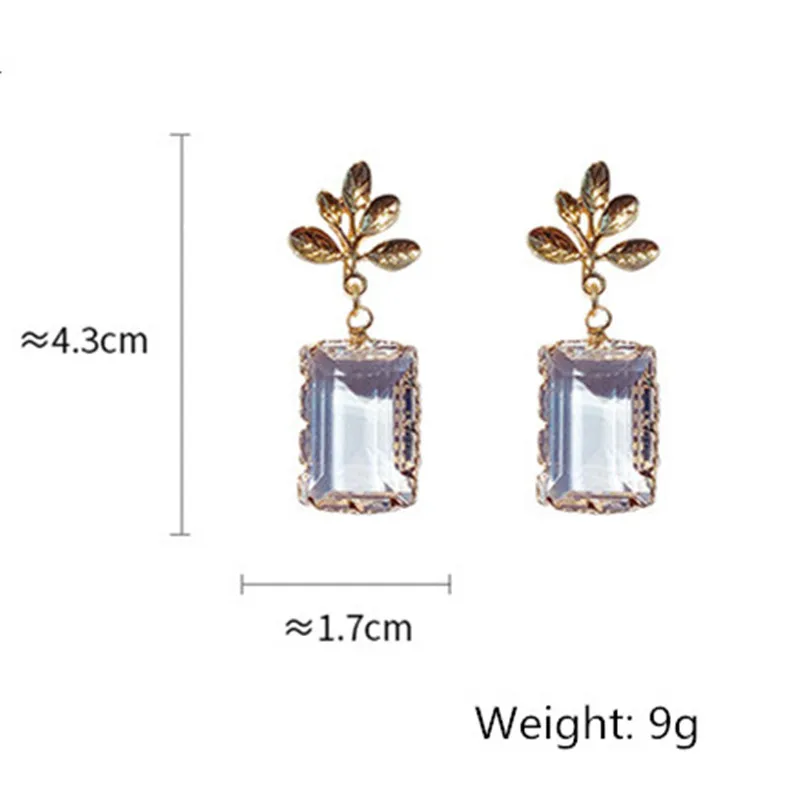 FYUAN сплав лист геометрические Висячие серьги для женщин Bijoux Капля воды