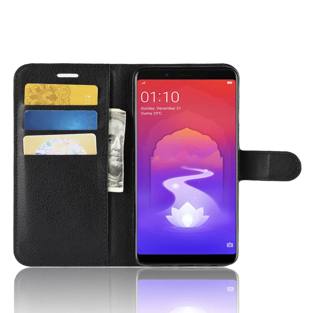 Чехол книжка из искусственной кожи для OPPO F7 YOUTH откидной бумажник сумки телефона
