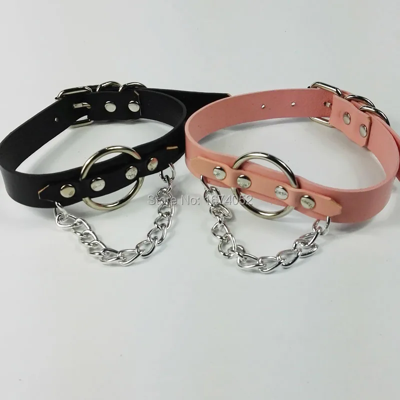 Панк Харадзюку 100% ручная работа женское кожаное колье для девочек ажурное