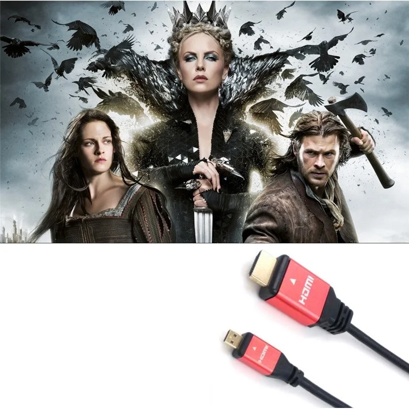 Кабель Micro HDMI 1 м 2 3 5 с Ethernet для сотовых телефонов win8 1080P новый металлический