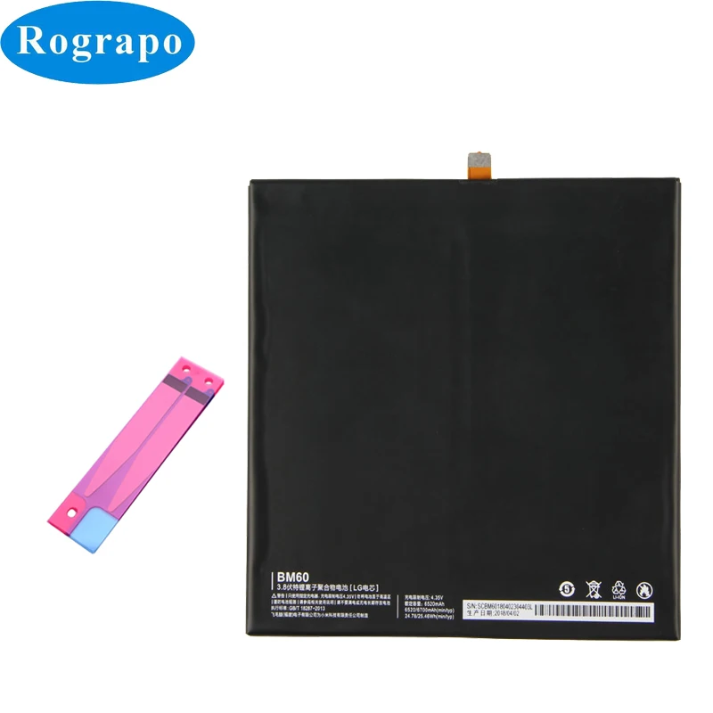 Оригинальный запасной аккумулятор 6520 мАч BM60 для Xiaomi Pad 1 Mipad A0101 BM 60|mobile phone battery|battery