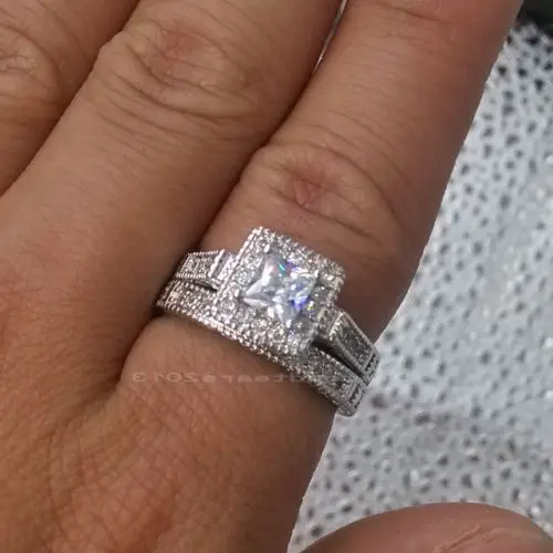 Кольцо обручальное с фианитами 10 карат под белое золото размеры 5/6/7/8/9/10