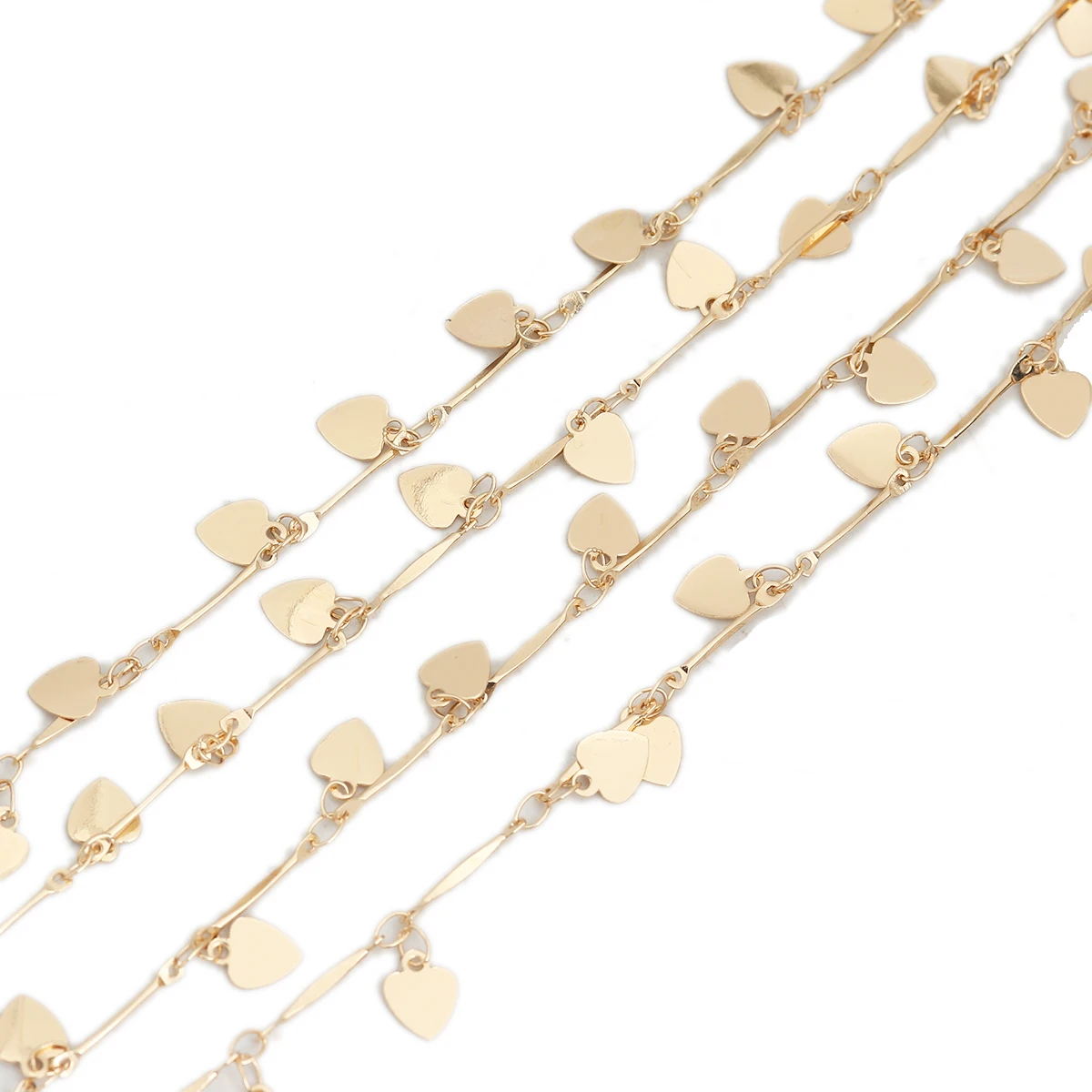 Цепочка DoreenBeads 1 м с звеньями в форме сердца ожерелье для женщин браслет ножные