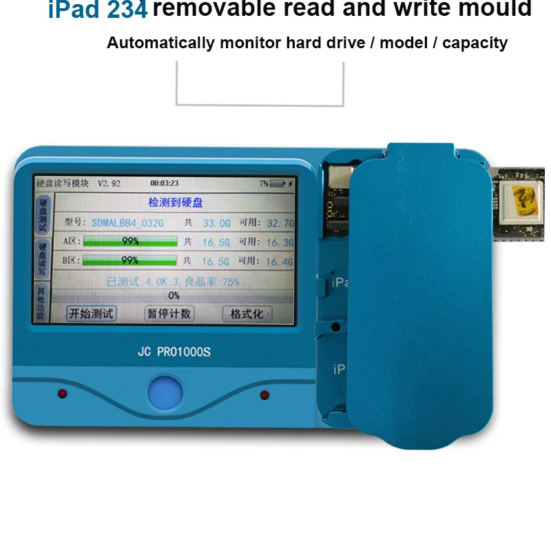 Неудаляемый NAND программатор JC PRO1000S инструмент для чтения и записи iPad 2 3 4 5 6 Air 1 iCloud
