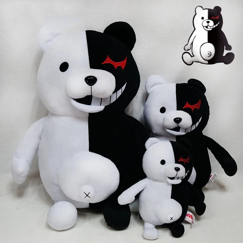 25 70 см ботинки для косплея данганронпа Уганда Monokuma плюшевая игрушка черный белый