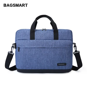 BAGSMART 15,6-дюймовый портфель для ноутбука, сумка, нейлоновый портфель, Офисные Сумки, деловые компьютерные сумки синего цвета