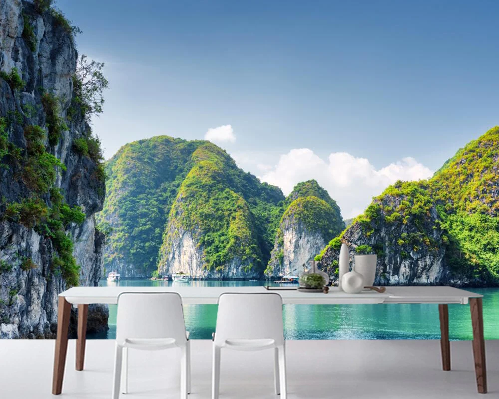 Papel де parede Вьетнам море Crag бухта природа 3d обои гостиная спальня ТВ диван фон