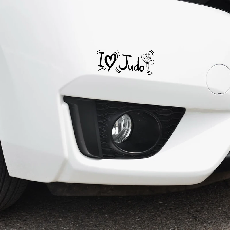 QYPF 17 5*7 9 см I Love Judo Decor автомобильный бампер декоративная наклейка виниловый