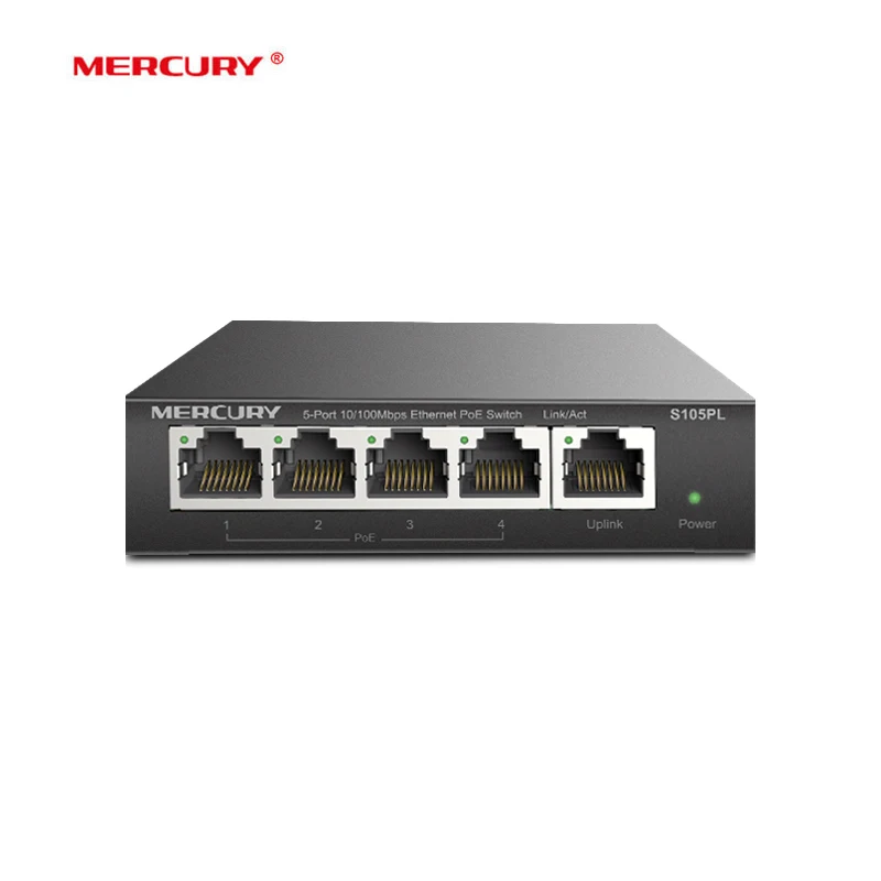 Mercury 5 портов 10/100 Мбит/с быстрая PoE переключатель питания через Ethernet стальная
