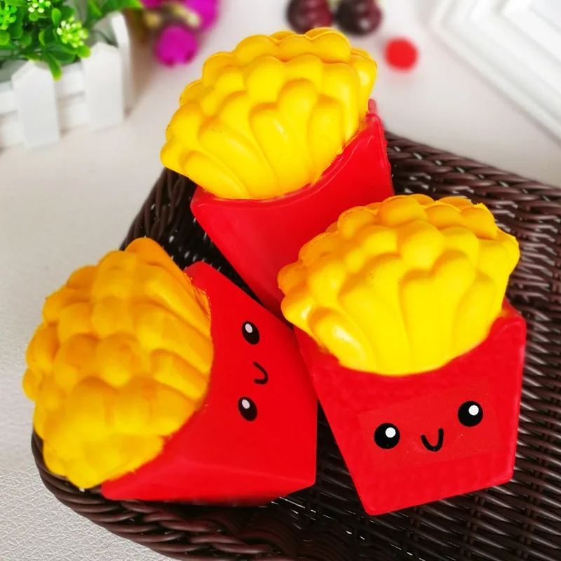 ПУ медленно отскакивающие игрушки Моделирование картофель фри детская игрушка
