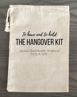 custom to have and to hold bachelorette hangover bridal shower recovery survival kit wedding favor gift bags party candy pouches