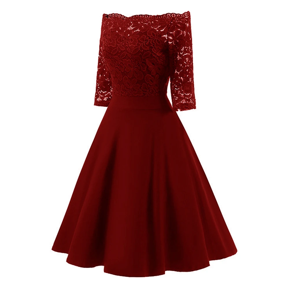 Женское ажурное кружевное платье Jurken летнее однотонное зеленое миди-платье с