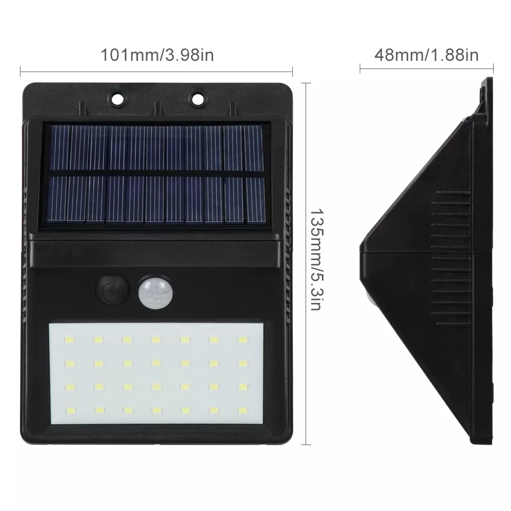 30 LED Солнечный PIR датчик движения безопасности освещение наружная лампа разделяемая 3 режима настенный светильник для наружного сада двора