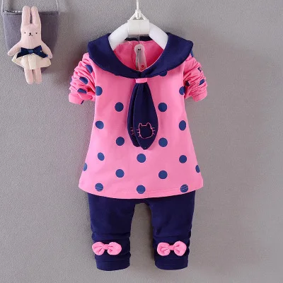pink Комплекты одежды для девочек; коллекция года; сезон весна-осень; Модная Джинсовая одежда для маленьких девочек; детская одежда; комплекты одежды для маленьких девочек на день рождения - Цвет: pink