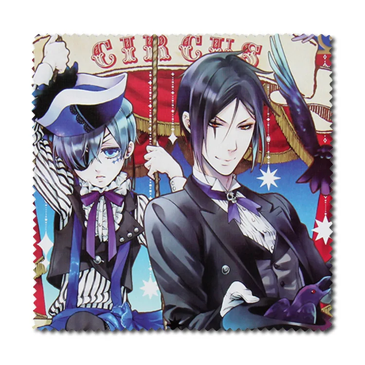 1 шт., фланелевые очки, ткань с красочным принтом, с Ciel Phantomhive of Anime Black Butler, аксессуары для очков