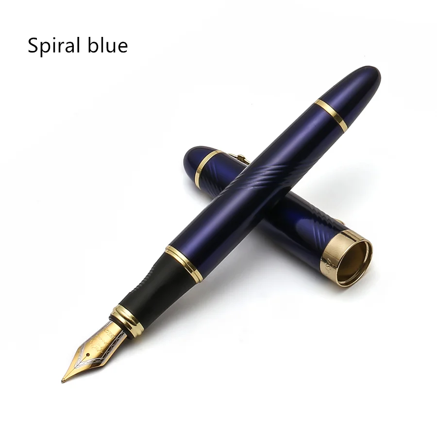 Spiral blue Роскошная перьевая ручка, средние перьевые чернильные ручки для письма, бизнес-подарок, канцелярские принадлежности Caneta tinteiro, офисные школьные принадлежности F293 - Цвет: Spiral blue