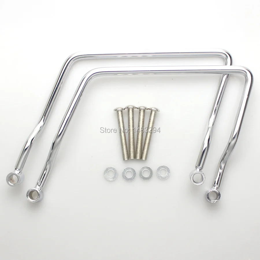 21 см хромированная Сумка седло с креплением на кронштейн для Yamaha V Star Dragstar 400 650