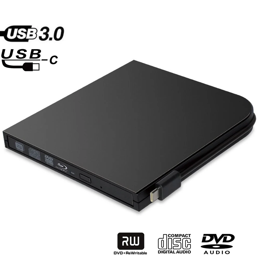 Внешний DVD-привод Type-C + USB 3 0 оптический привод Blu-Ray Combo 3D плеер CD/8/10 записывающая