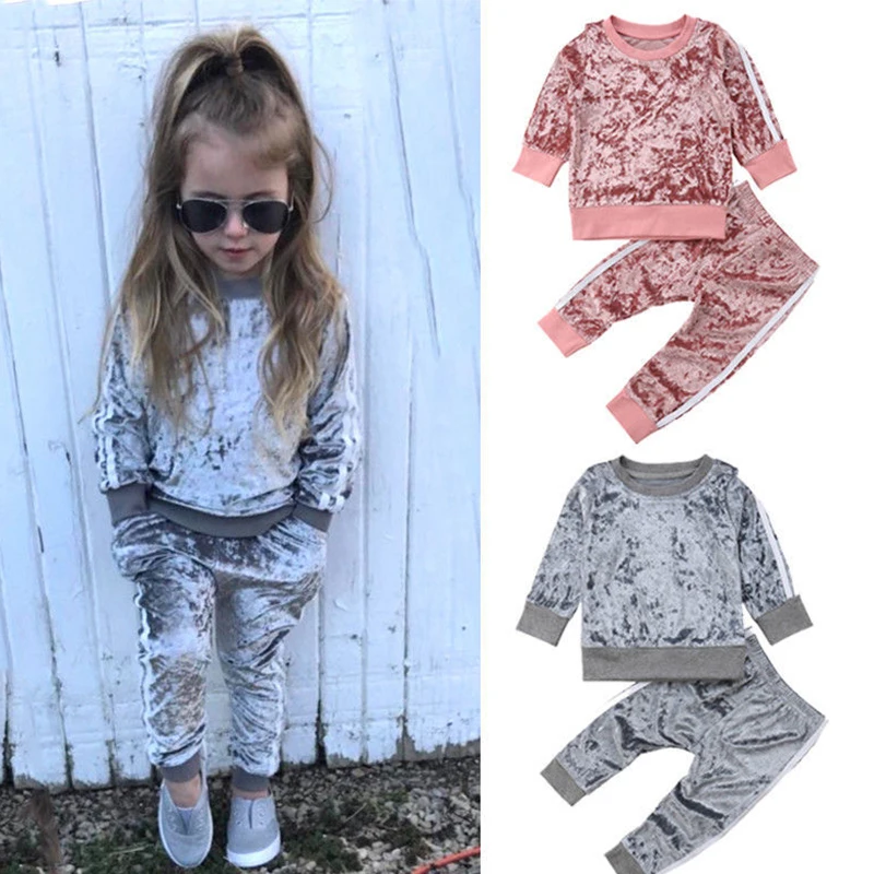 Детская одежда для девочек зимние вельветовые штаны Вельветовая Однотонная