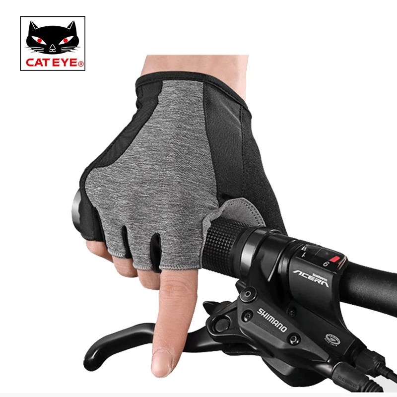 CATEYE велосипедные перчатки летние MTB Половина перчатки дышащие Нескользящие регулируемые спортивные велосипедные перчатки оборудование гибкие перчатки
