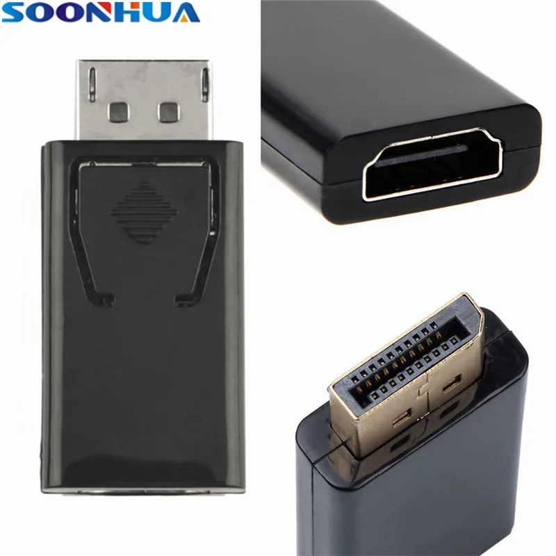 SOONHUA высокое качество ПК Дисплей порт к HDMI Мужской Женский адаптер Plug And Play