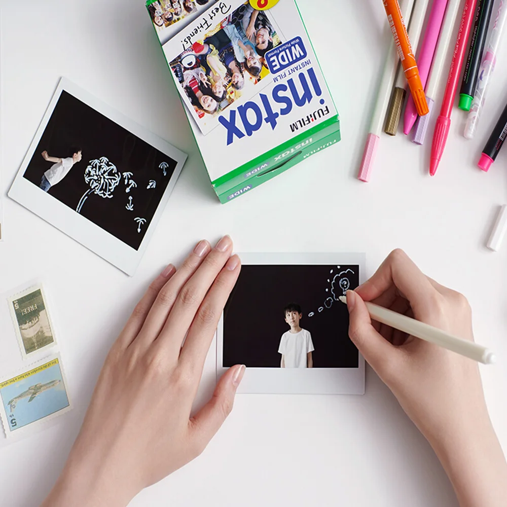 20/40/60/80/100 листов пленки Fujifilm Instax широкоугольный фотоаппарат мгновенная пленка