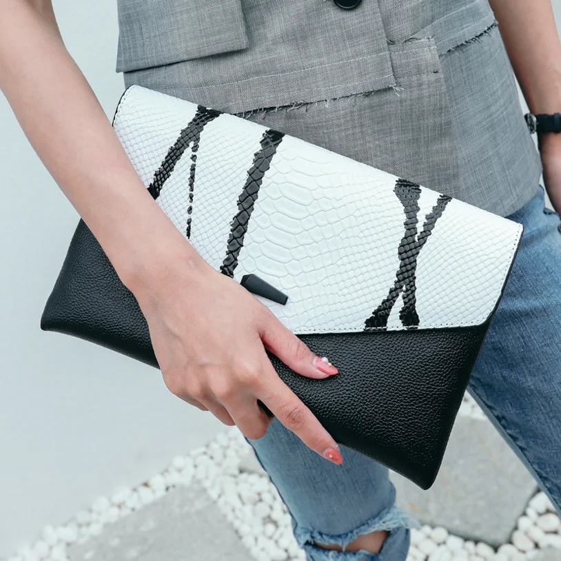 Женский клатч новинка 2019 Высококачественная сумка конверт из натуральной