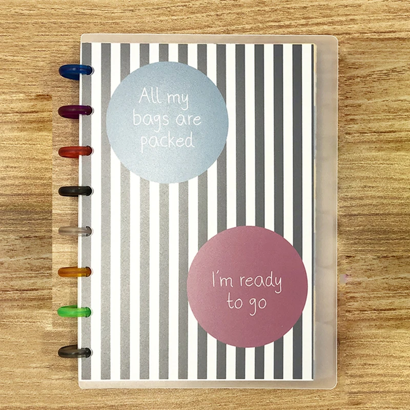 A5 От фенона диск-переплет кольцо спираль тетрадь A5B6 Happy planner система дневник скрапбук журналы канцелярские товары для школы офисные принадлежности - Цвет: A5