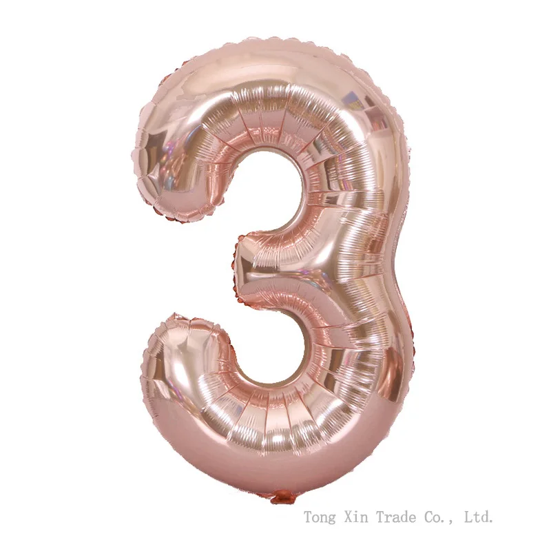 40 Inch Number Balloons Birthday Party Decorations Kids Big Aluminium Film Balloons Birthday Party Decorations Adult