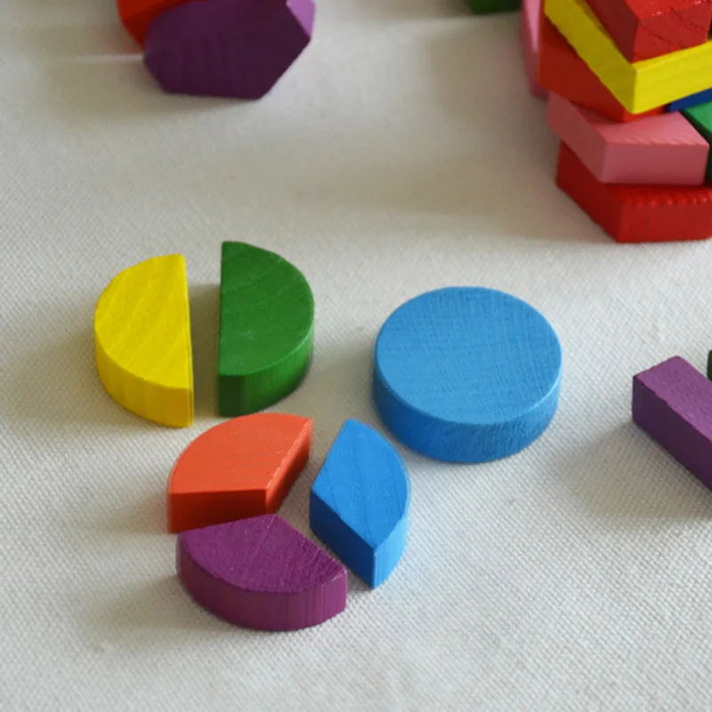 

Geometric Shape Building Blocks Wooden Educational Toys Matching For Children Kids NSV775