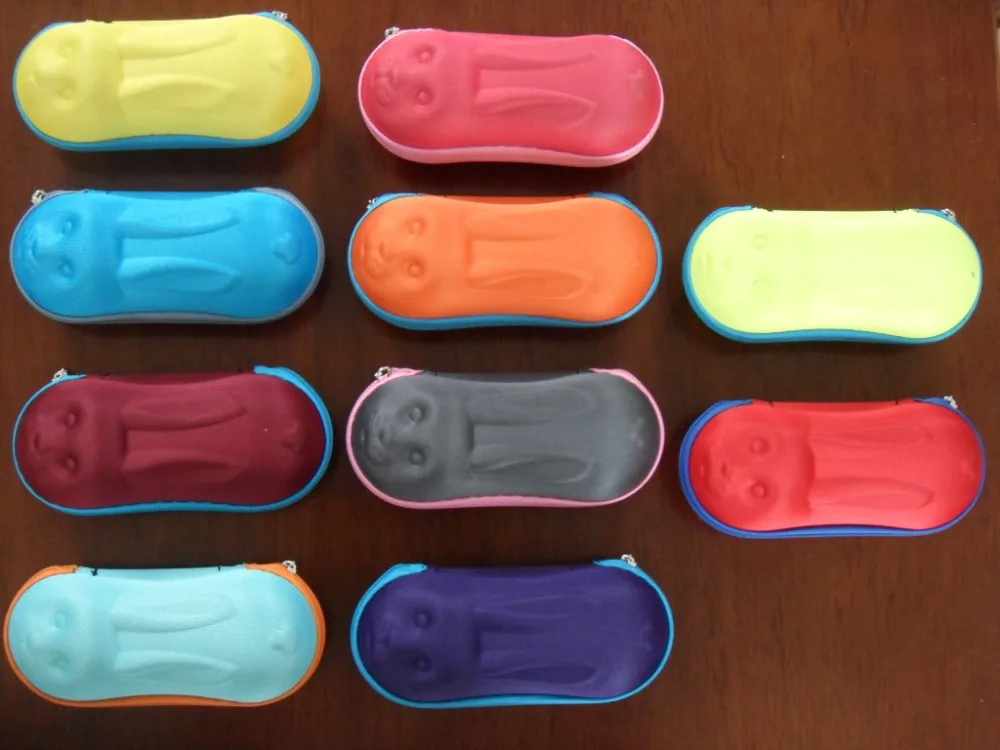 Детский чехол из ЭВА на молнии с мультяшным кроликом|zipper sunglasses case|sunglasses casekids case |