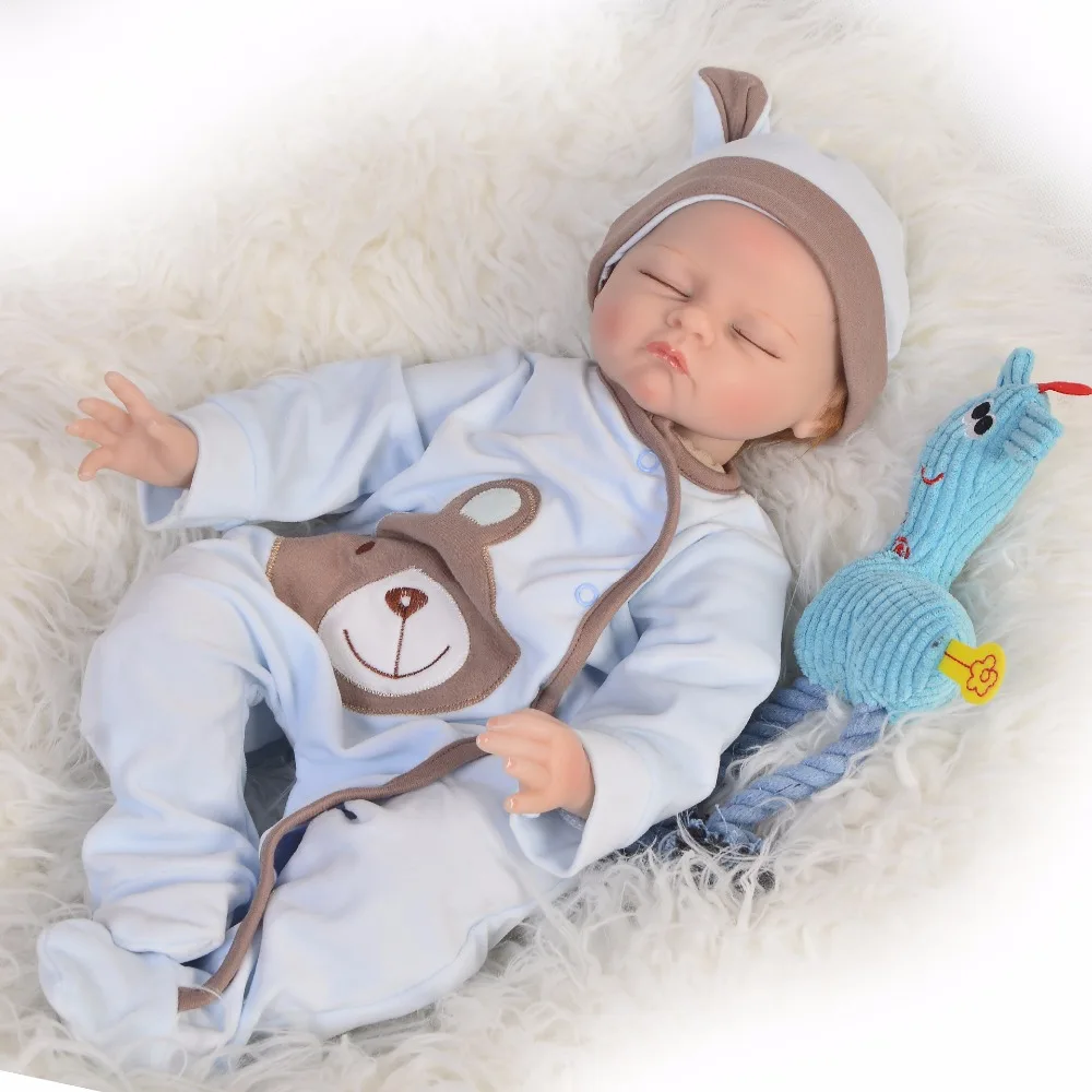 Куклы Bebe Rebon силиконовые 55 см куклы Младенцы для мальчиков игрушки детей подарок