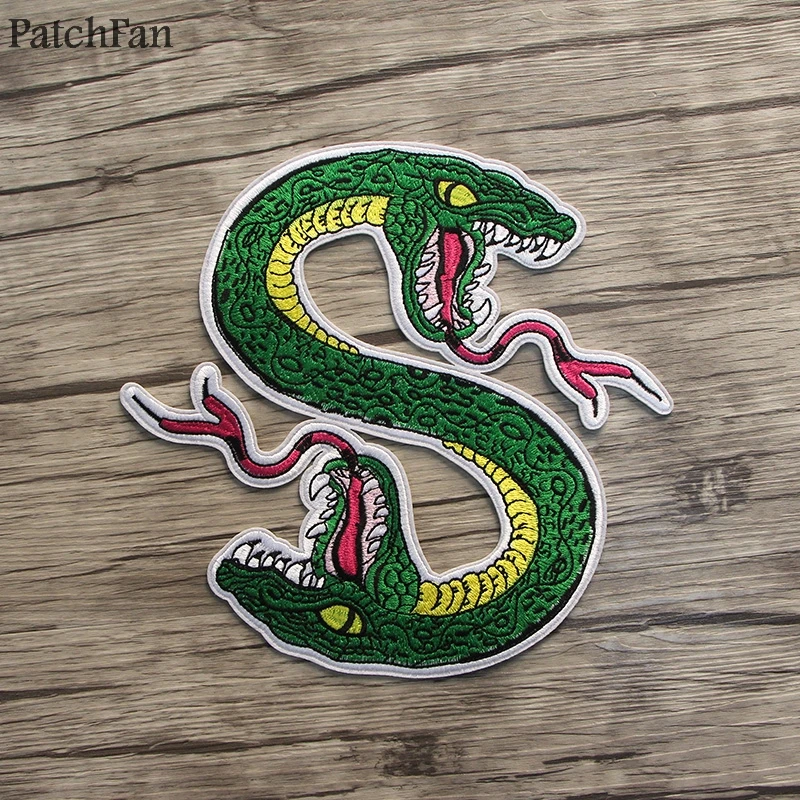 Patchfan 90s Мода ривердейл зеленая змея Southside змеи DIY Вышитые нашивки Утюг на одежду рюкзак шляпа значки A1301