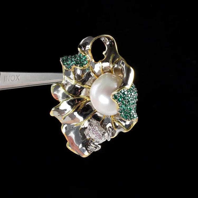 Single Pendant От производителя, ювелирные изделия Творческий из натурального барочного жемчуга, ювелирные изделия, кулон и брошь двойного назначения S925 стерлингового серебра - Цвет камня: Single Pendant