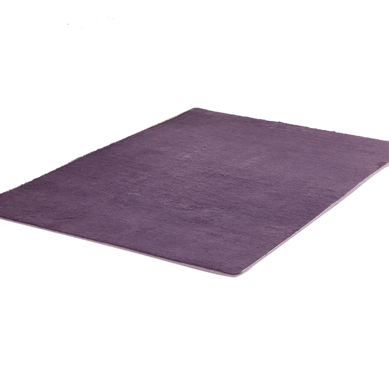 as shown EHOMEBUY New Rugs Gray Purple Solid Color Living Room Anti Slip Door Mats Floor Carpets For Bedroom Rectangle 14 Sizes Rugs - Цвет: as shown