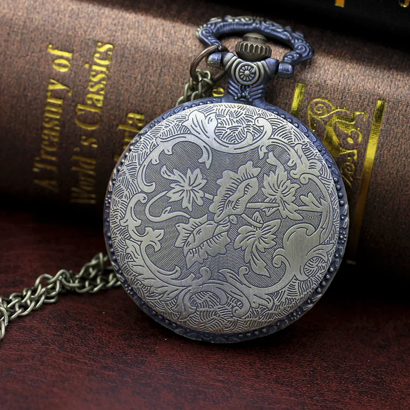 Дизайн дракона карманные часы для мужчин Relojes masculino relogio saati женские femininoUnique