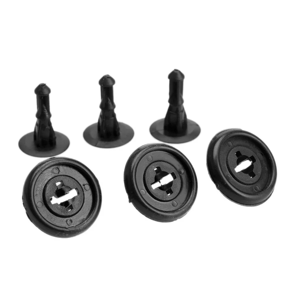 100Pc 7mm Hole Black Universal Car Styling Kits Auto Rivets Fender Bumper Pin Clips Trim Retainer Door Panel Fastener for Toyota |