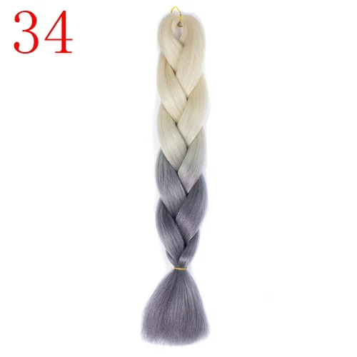 #613 MERISIHAIR, 24 дюйма, Омбре, розовый, блонд, красный, синий, плетеные волосы, синтетические, вязанные волосы для наращивания, огромные косички, прически - Цвет: #613