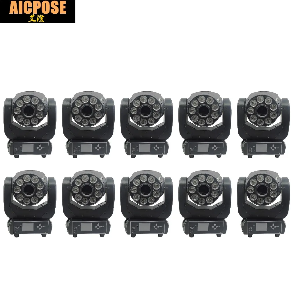 10 шт./лот 6x8 Вт лампа Gobo стробоскоп диско DJ Освещение 6*8 RGBW 4в1 LEDs Wash + 30 LED Moving Head мини