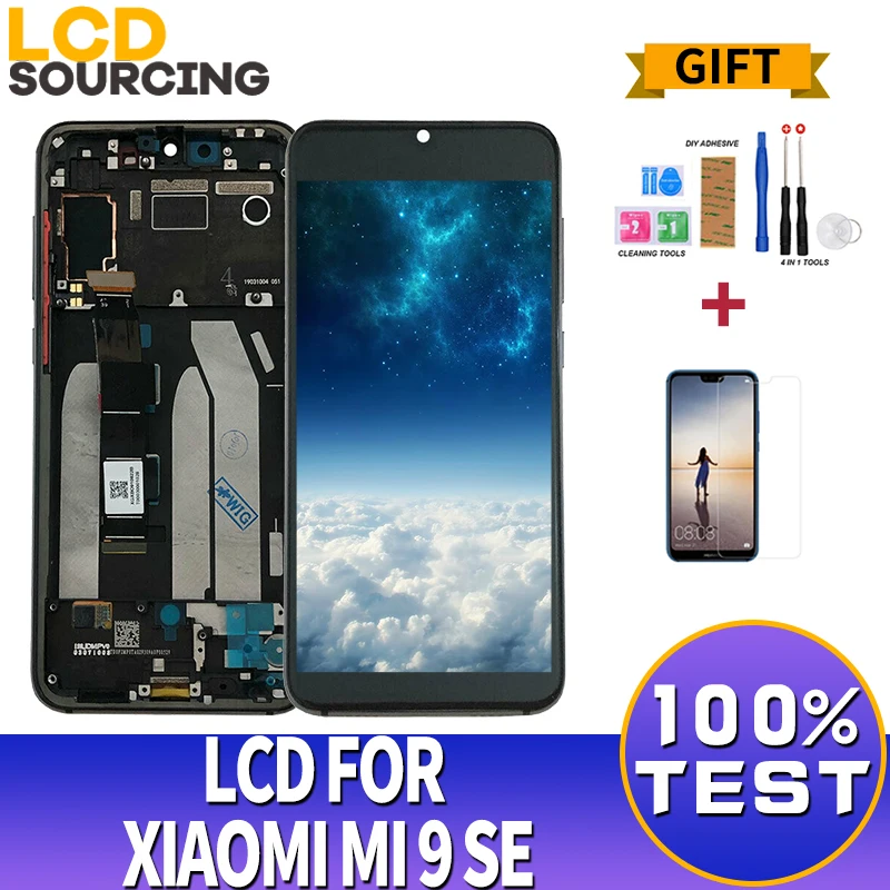 5 97 дюймов AMOLED для Xiaomi Mi 9 SE ЖК-дисплей сенсорный экран дигитайзер сборка xiaomi se